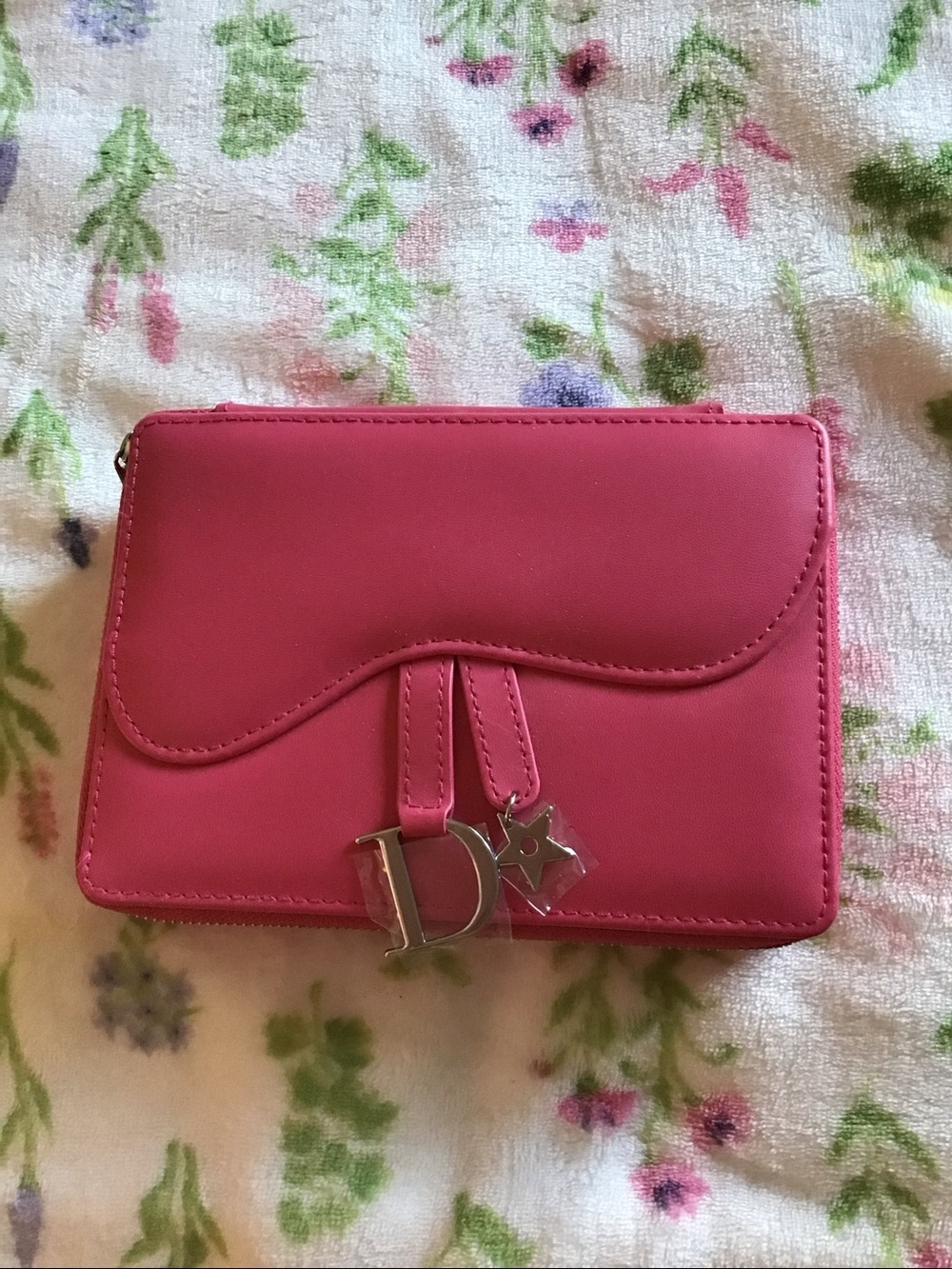 Hot Pink Dior makeup case/clutch
